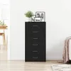 vidaXL Sideboard avec 6 tiroirs noir imitation chêne Voir les images du produit 3