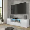 Meuble TV BLANCA, 150 cm, blanc mat, avec éclairage LED RGB Voir les images du produit 5