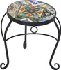 Blumenhocker aus Metall mit Mosaik-Keramikfliesen Produktbild-Vorschau 1