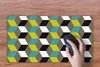 MuchoWow® Mauspad Mousepad Blöcke - Muster - 3D 60x30 cm - Produktbild-Vorschau 3
