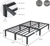 Diagram showing the dimensions and construction of a metal bed frame. Podgląd zdjęcia produktu