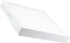 A white square LED ceiling light is shown from a slightly angled perspective against a white background. Produktbild-Vorschau