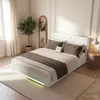 ProximaX Hydraulikbett 140×200 cm in Beige – Leinenstoff, Produktbild-Vorschau 4