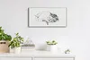 Wohnzimmer-Bild Leinwand Uhr Geräuschlos 60x30 Zeichnung Produktbild-Vorschau 3