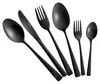 A set of black cutlery arranged on a white background. Náhled obrázku produktu