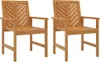 vidaXL Garten-Essstühle 2 Stk. Massivholz Akazie Produktbild-Vorschau 1