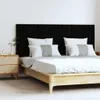 Wand-Kopfteil Schwarz 159,5x3x60 cm Massivholz Kiefer Produktbild-Vorschau 2
