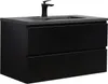 Mobile da bagno Angela 90cm Nero Opaco con Lavello Nero - Anteprima dell’immagine prodotto 1