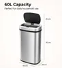Five Stars® Mülleimer mit Sensor – 60 Liter – Abfalleimer Produktbild-Vorschau 8