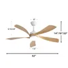 AIORBER 52 Zoll Deckenventilator weiß mit dimmbarem Produktbild-Vorschau 9