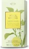 A product box for a cologne with floral and fruit illustrations. Voir les images du produit
