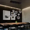 Hängeleuchte, Glas Metall, Schwarz-Rauchfarbe, L 105 cm Produktbild-Vorschau 2