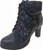 2 Go Fashion  Damenschuhe Stiefeletten Schnürstiefel Blau Produktbild-Vorschau 6