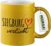 Huuraa Glitzertasse Siegburg verliebt 330ml Gold Keramik Produktbild-Vorschau 1