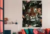 MuchoWow® Poster Tiger - Botanisch - Blumen 120x180 cm - Produktbild-Vorschau 3