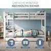 Homestyle4u Etagenbett 90x200 für Kinder 2 Matratzen Produktbild-Vorschau 4
