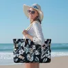 Velká nepromokavá plážová taška na zip s květinovým vzorem Náhled obrázku produktu 14