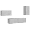 vidaXL 4-tlg. TV-Schrank-Set Betongrau Holzwerkstoff Produktbild-Vorschau 1