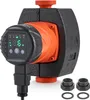 A close-up studio shot of a black and orange water circulation pump with a digital display. Produktbild-Vorschau
