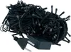 A tangled bundle of black string lights with a power adapter and plug. Podgląd zdjęcia produktu