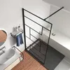Schwarz  8mm Nano+ESG walk in Duschtrennwand Duschwand Produktbild-Vorschau 4