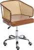 BELIANI Schreibtischstuhl Braun Kunstleder Polyrattan Produktbild-Vorschau 1