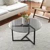 Esperia - Couchtisch, 75x75x42h cm Grau Taube, Runde Form Produktbild-Vorschau 4