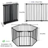 VOUNOT® VOUNOT Kaminschutzgitter Freistehend mit Tür, 375cm Produktbild-Vorschau 6