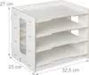 Relaxdays Briefablage, Büro Organizer aus MDF, A4 Papier, 3 Produktbild-Vorschau 4