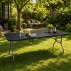Aga Garten Klapptisch 240x74x74 cm Schwarz Produktbild-Vorschau 2