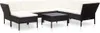 8-tlg. Garten-Lounge-Set mit Auflagen Poly Rattan Schwarz Produktbild-Vorschau 1
