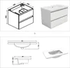 Waschtisch mit Unterschrank 80cm Alast Badmöbel Set Weiß Produktbild-Vorschau 6