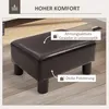 HOMCOM Fußhocker Sitzhocker, Rechteckiger Ottoman, Produktbild-Vorschau 4