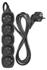 Prodlužovací kabel 2 m / 5 zásuvek / černý / PVC / 1 mm2 Náhľad obrázku produktu