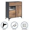 Komodee, 3D Příborník Orvieto, Dub/Antracit, Šířka 100 cm x Náhled obrázku produktu 3