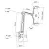 Techly Tablet Wand Halter 4.7"-12.9 Produktbild-Vorschau 5