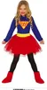 Superheldin Kostüm für Mädchen Super Hero rot blau Kleid, Produktbild-Vorschau 6