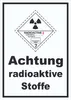 Schild radioaktive Stoffe Radioactive I-WEISS hochkant A4 Produktbild-Vorschau 1