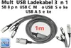 Multi USB-Ladekabel 3 v 1 Náhľad obrázku produktu 8