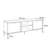 RTV Schrank LARETTO 153 cm anthrazit schwarze Beine Produktbild-Vorschau 6