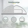 A close-up illustration of a robot vacuum cleaner mop pad, with detailed close-ups of its features and descriptive text. Produktbild-Vorschau