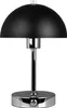 A black and chrome table lamp with a dome-shaped shade. Produktbild-Vorschau