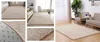 A collage of images showing a beige shag rug in different settings and close-ups. Podgląd zdjęcia produktu