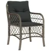 Möbel 9-tlg. Garten-Essgruppe mit Kissen Grau Poly Rattan Produktbild-Vorschau 3