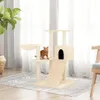 vidaXL Arbre à chat avec colonnes à griffer en sisal Crème Voir les images du produit 2