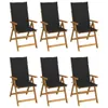 vidaXL Chaises de jardin pliantes 6 pcs. avec coussins en Voir les images du produit 8