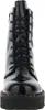 A front view of a black patent leather boot with black laces and a platform sole. Anteprima dell’immagine prodotto