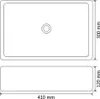 vidaXL Umyvadlo keramické obdélníkové černé 41 x 30 x 12 cm Náhled obrázku produktu 6