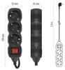 Steckdosenleiste 1,5 m / 3 Steckdosen / Schalter / schwarz / PVC / 1,5 mm2 Produktbild-Vorschau