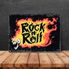Rock n' Roll Metallschild in 15x20 cm mit Flammen und Produktbild-Vorschau 4